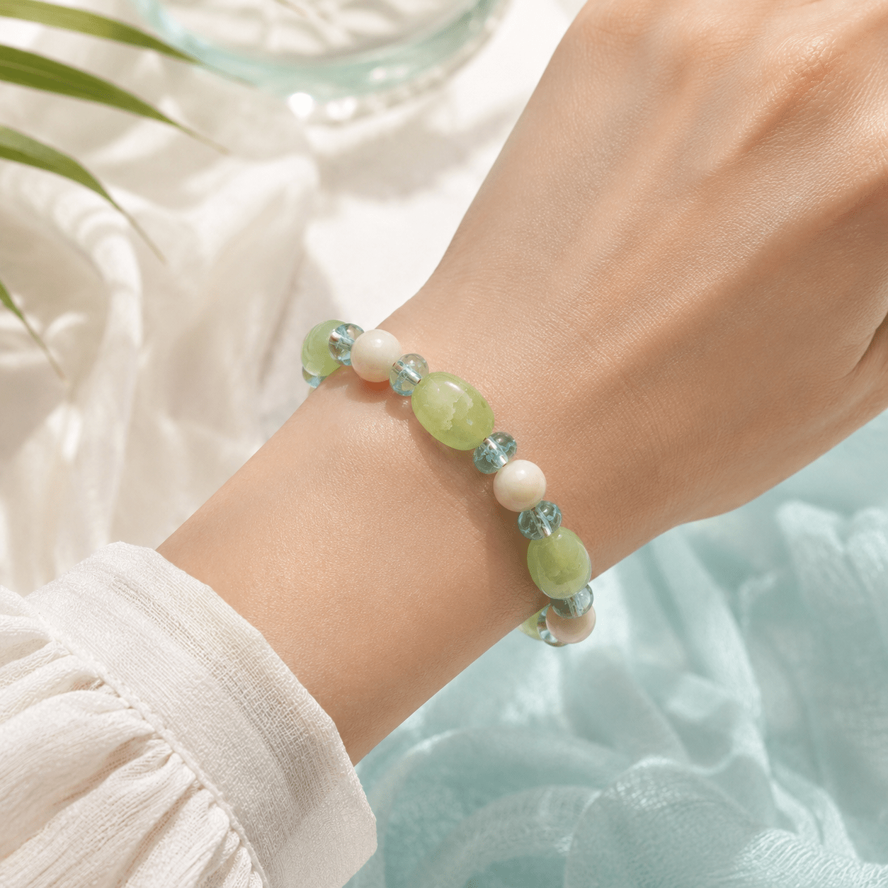 Wealth Natural Stone Bead Bracelet, Bohemian Style